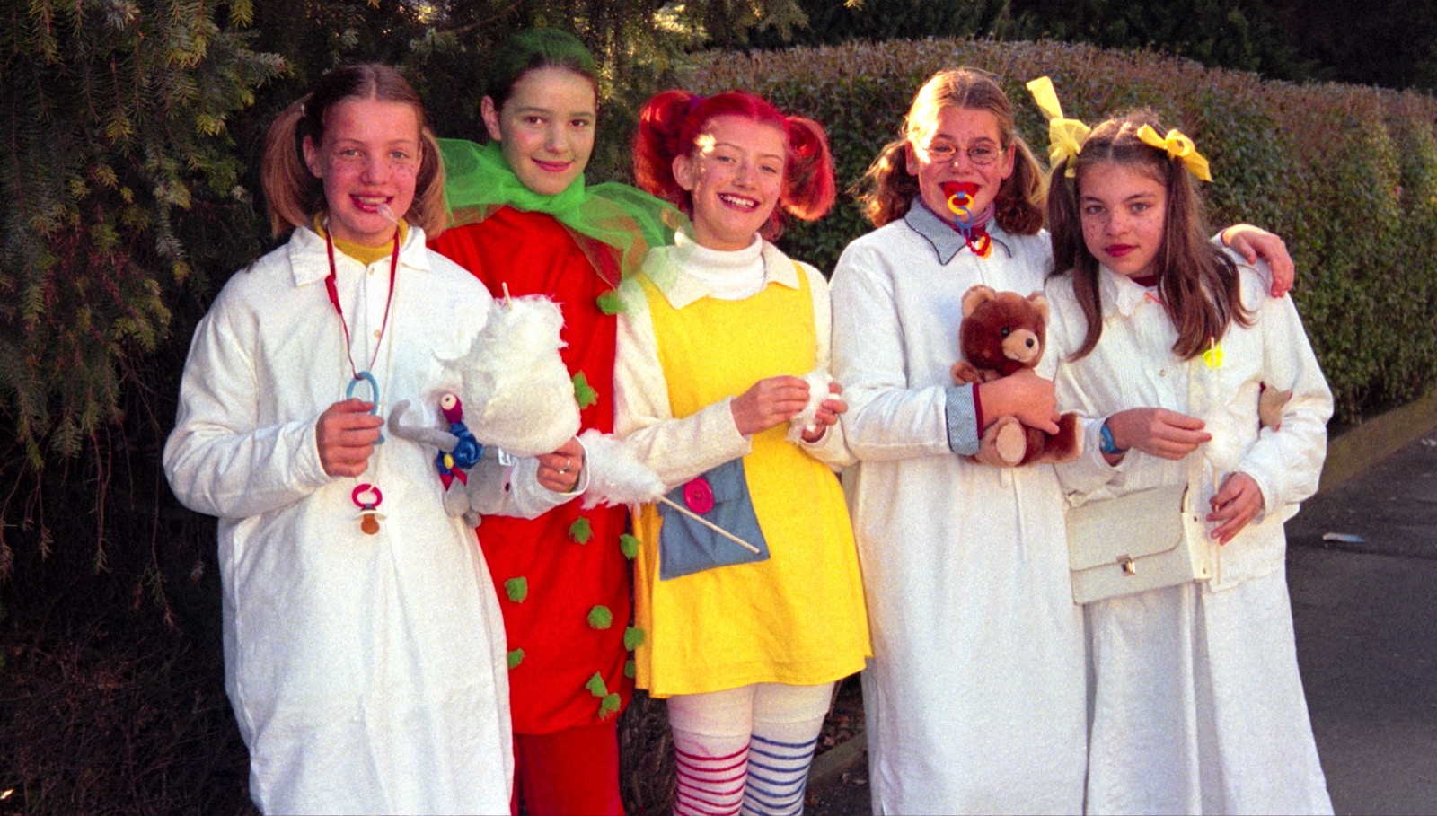 Reale Straßenszene der Konstanzer Fasnacht